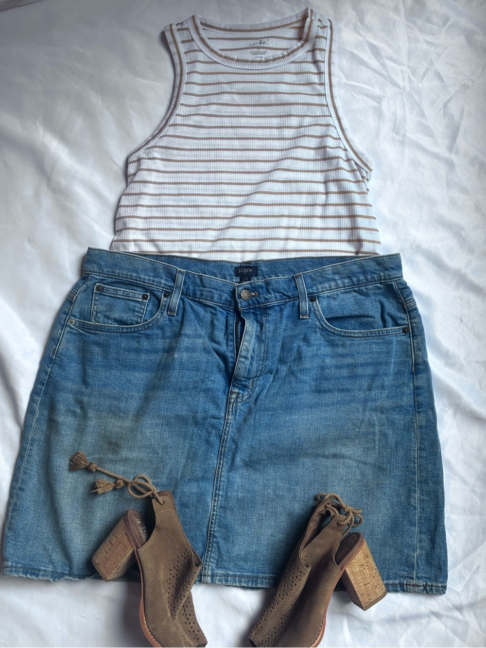 J. Crew Blue Denim Mini Skirt
